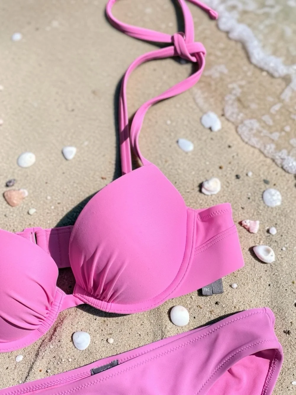 Aerie  Pink Push-Up Swim Top & Bikini Bottom Set - Picture 4 of 16